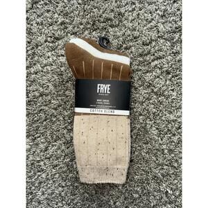 New Frye Socks Women’s 3 Pair Brown & Tan Cotton Blend Boot Sock Casual Active
